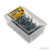 Deltafix spaanplaatschroef pozidrive platkop 5x40mm 100st