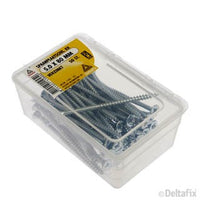 Deltafix spaanplaatschroef pozidrive platkop 5x80mm 50st