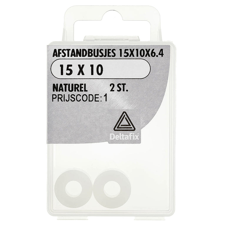 Deltafix afstandbus nylon 15x10x6,4mm 2st
