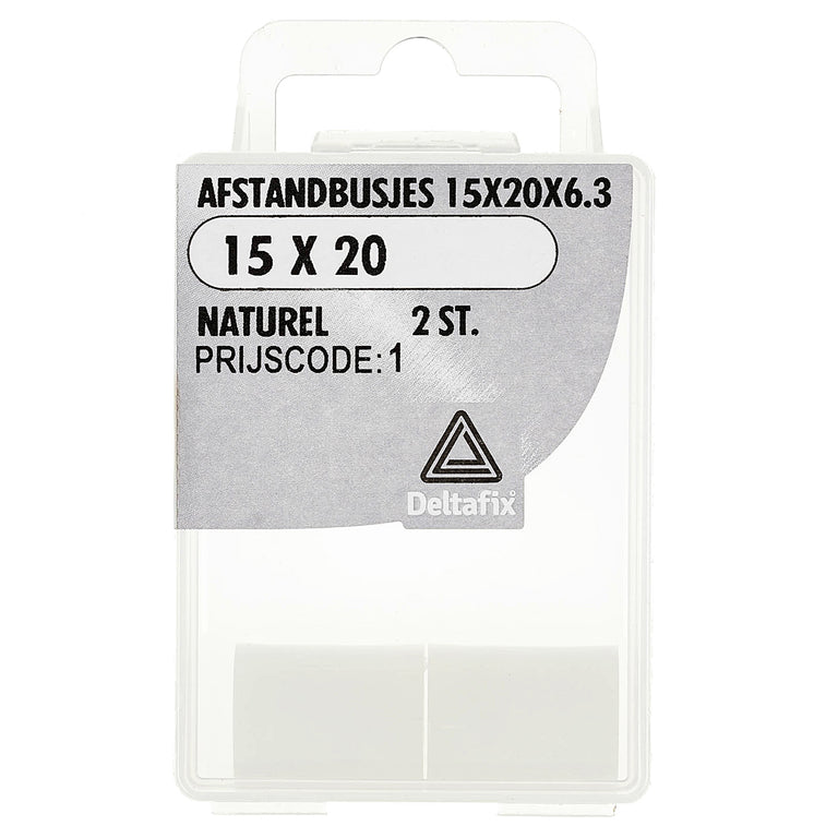 Deltafix afstandbus nylon 15x20x6,3mm 2st
