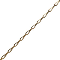 Deltafix patentketting 12,5x0,35mm vermessingd metaal per meter