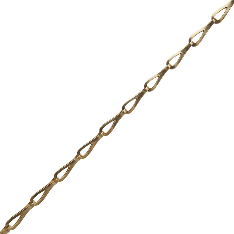 Deltafix patentketting 12,5x0,35mm vermessingd metaal per meter