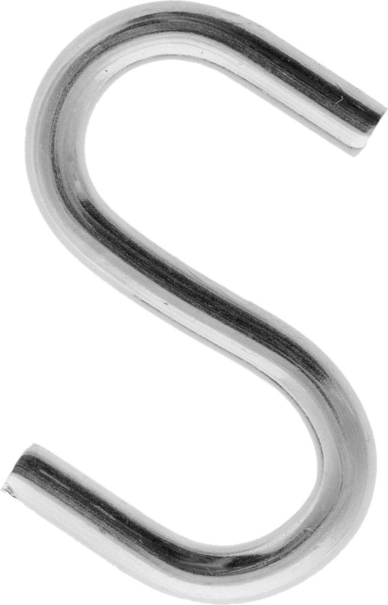 Deltafix S-haak verzinkt zilver 3x25mm 4st