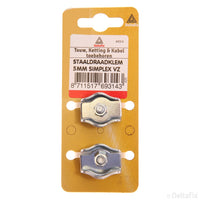 Deltafix staaldraadklem simplex 5mm verzinkt staal 2st