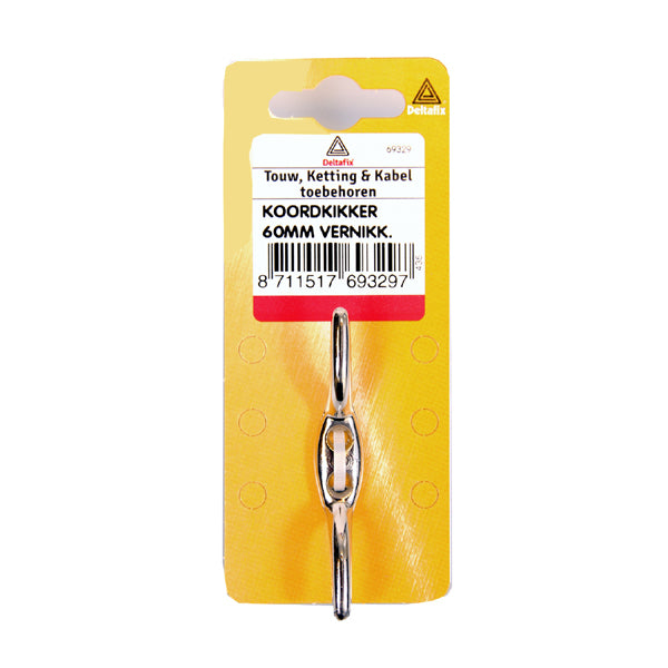 Deltafix koordhouder vernikkeld staal