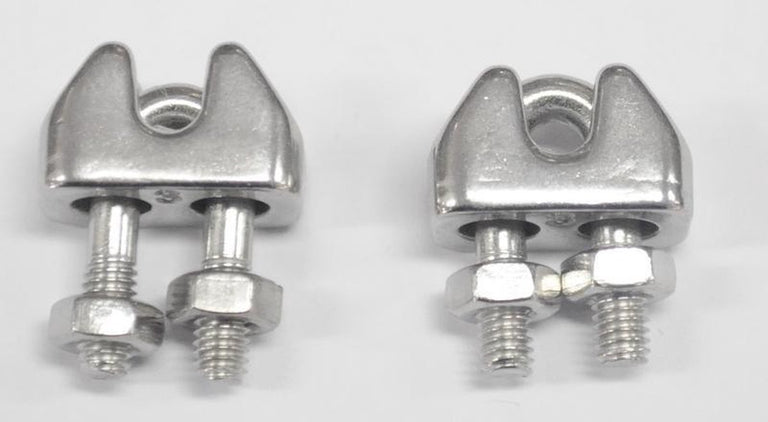 Deltafix staaldraadklem 3mm RVS 2st