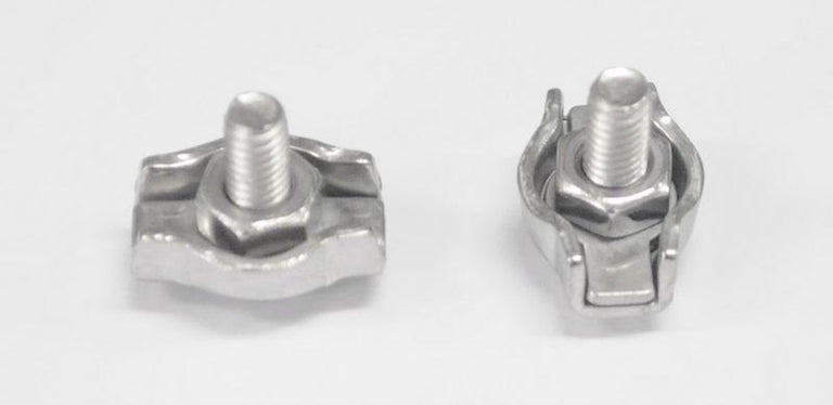 Deltafix staaldraadklem simplex 2mm RVS 2st