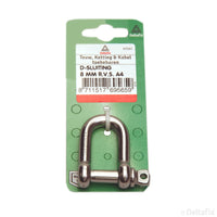 Deltafix D-sluiting RVS 8mm