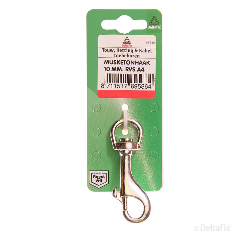 Deltafix musketonhaak RVS 10mm