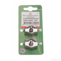 Deltafix staaldraadklem simplex 5mm RVS 2st