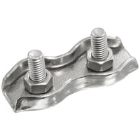 Deltafix staaldraadklem duplex 2mm RVS 2st