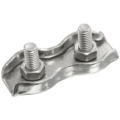 Deltafix staaldraadklem duplex 2mm RVS 2st