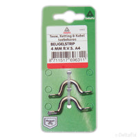 Deltafix beugelstrip 4mm RVS 2st