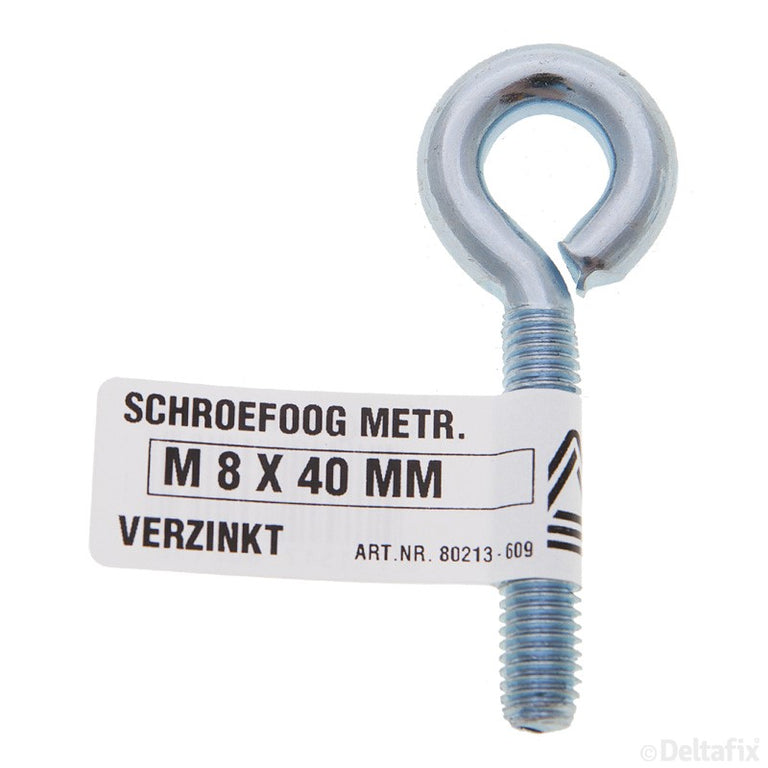 Deltafix schroefoog verzinkt zilver 8x40mm