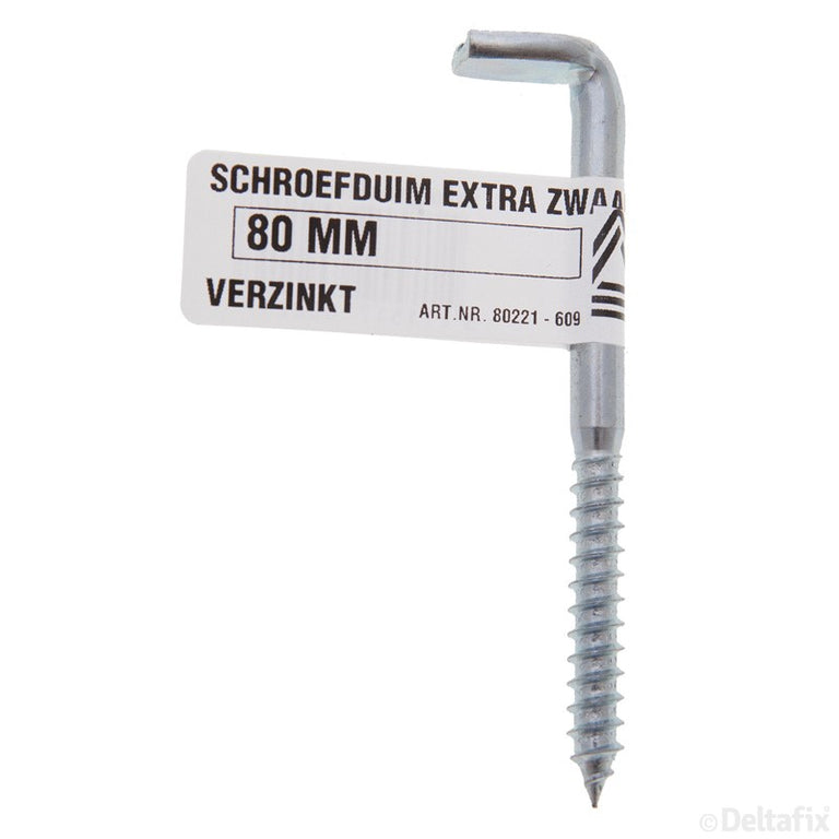 Deltafix schroefduim verzinkt zilver 80mm