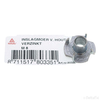 Deltafix inslagmoer verzinkt staal M8