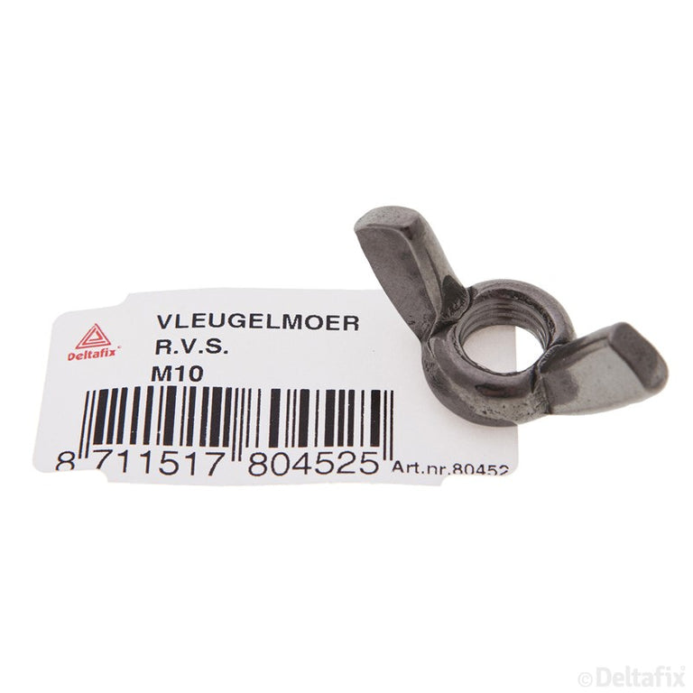 Deltafix vleugelmoer RVS M10