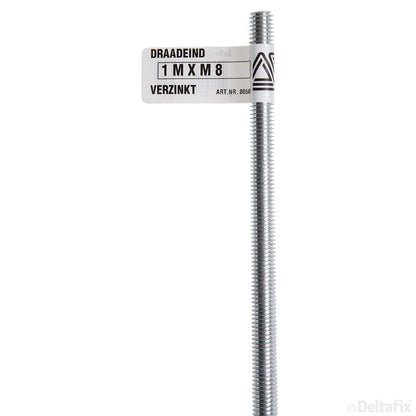 Deltafix draadeind verzinkt staal M8 1m