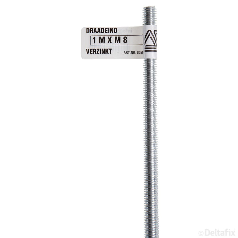 Deltafix draadeind verzinkt staal M8 1m
