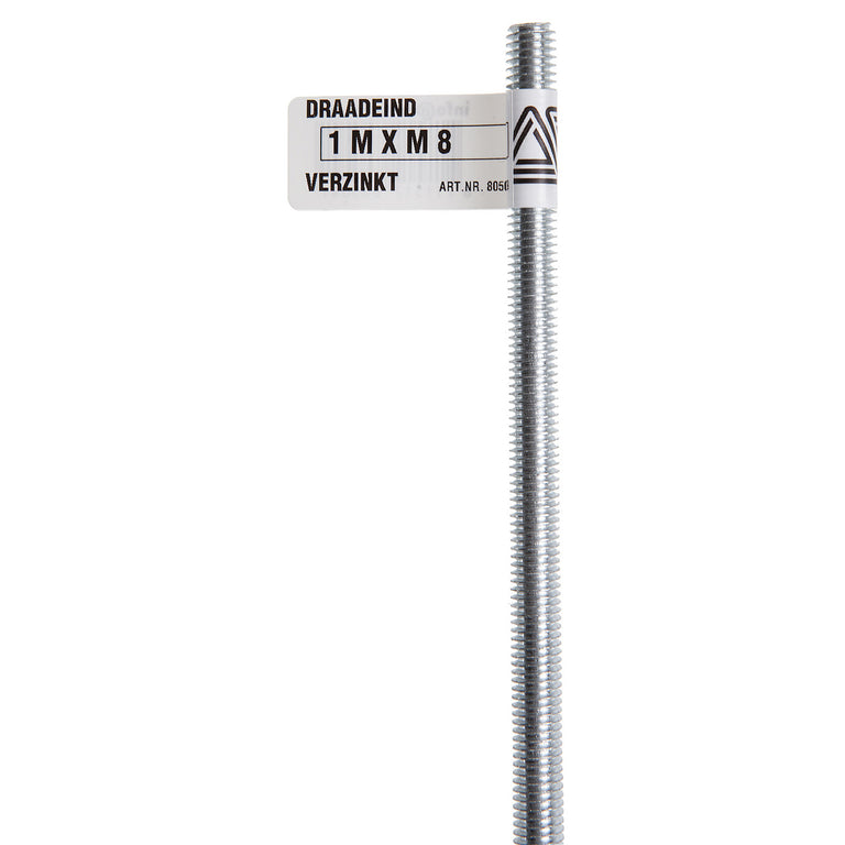 Deltafix draadeind verzinkt staal M8 1m
