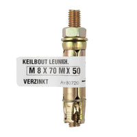 Deltafix keilbout verzinkt M8x70x50cm