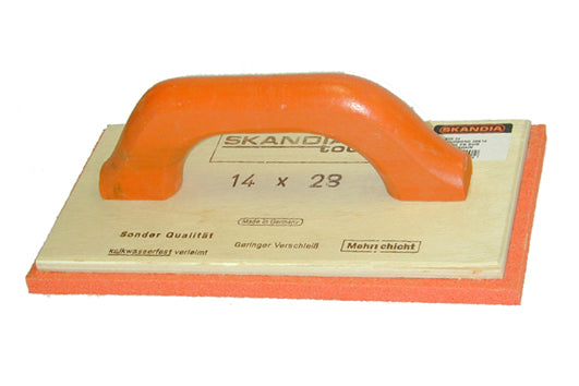 Skandia houten schuurbord met oranje spons 280 mm