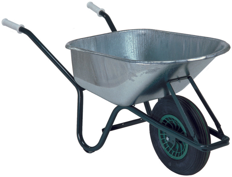 Fort kruiwagen staal groen, zilver 8cm 80L