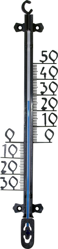 Hendrik Jan thermometer kunststof zwart 9,5x1,5x33,5cm