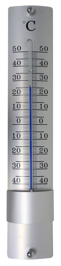 Hendrik Jan thermometer aluminium zilver 10x1,5x33,5cm