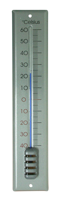 Hendrik Jan thermometer aluminium zilver 11x1,5x40cm