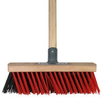 Clean Home straatbezem 30cm kunststof met steel 140cm