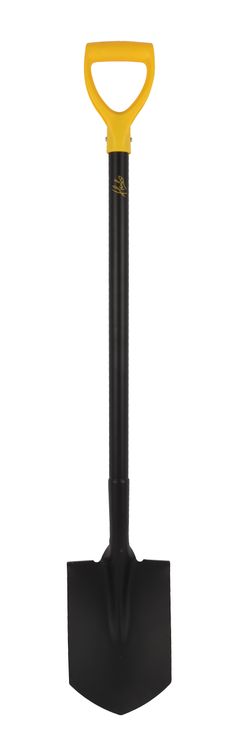 Hubo spade mat zwart met steel 74cm