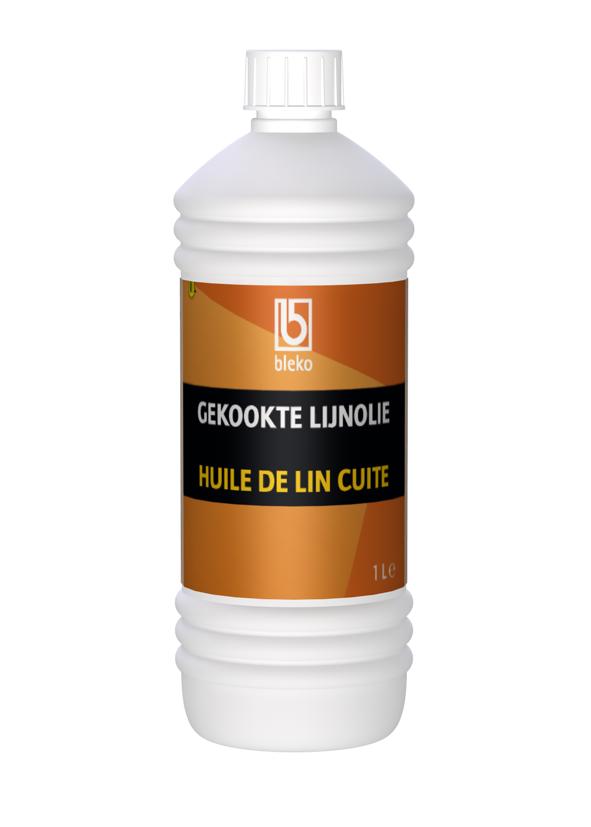 Bleko gekookte lijnolie licht geel 1L