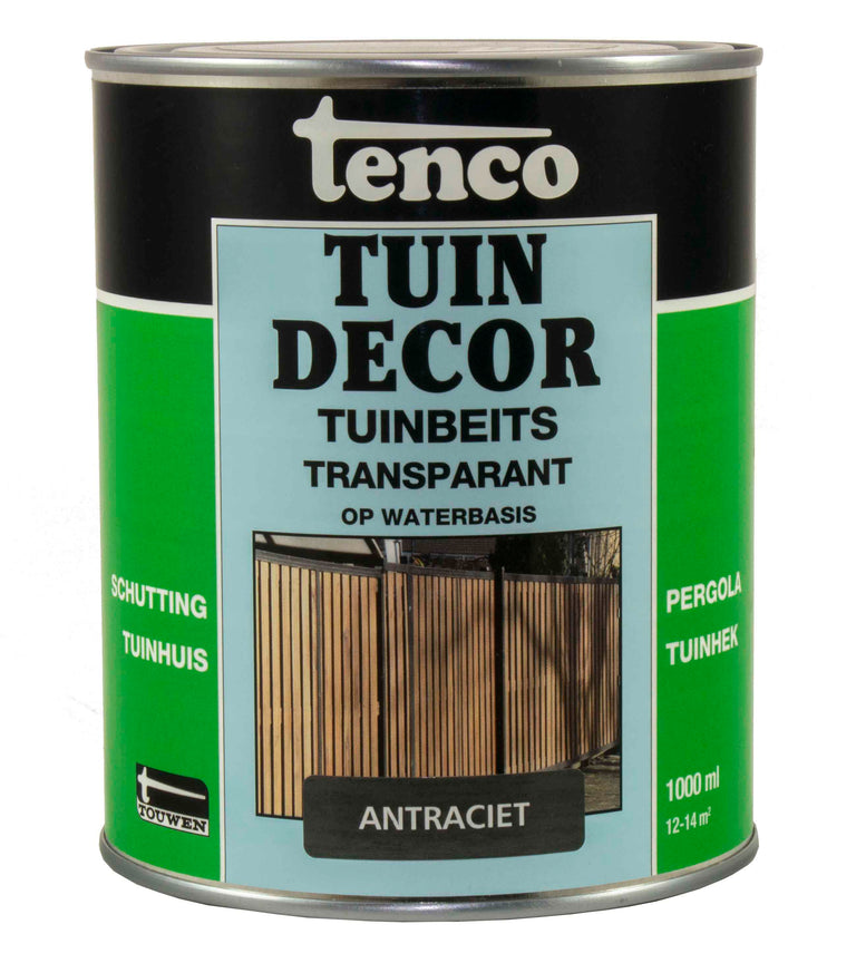 Tenco Tuindecor tuinbeits zijdemat antraciet 1L