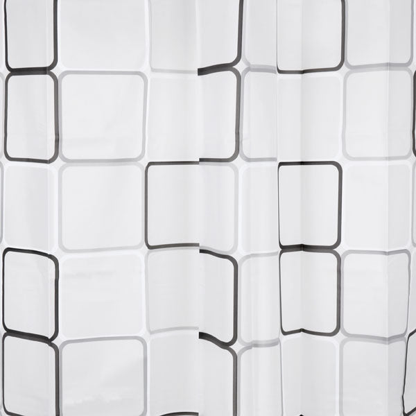 Differnz douchegordijn Cubi peva zwart 180x200cm