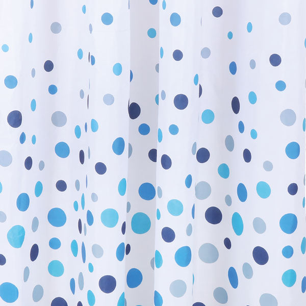 Differnz douchegordijn Circles polyester blauw 120x200cm
