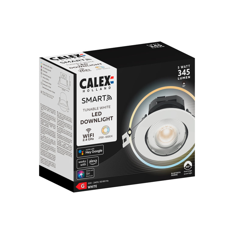 Calex LED inbouwspot Smart wit ⌀8,5cm dimbaar