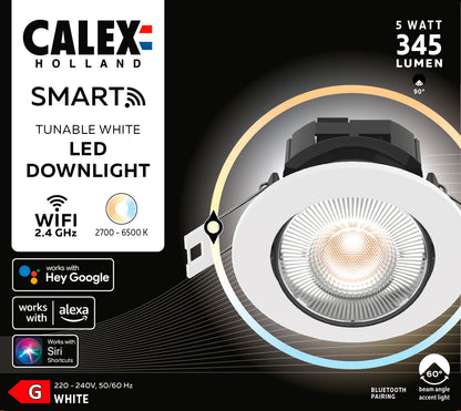 Calex LED inbouwspot Smart wit ⌀8,5cm dimbaar