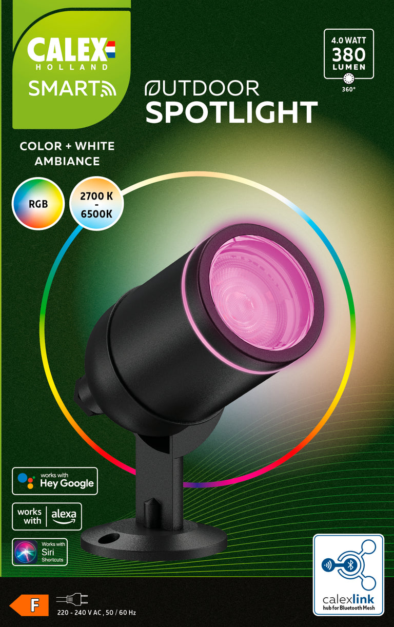 Calex buitenlamp Smart tuinspot zwart