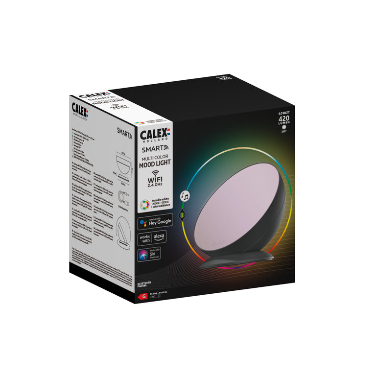 Calex LED tafellamp Smart Moodlight ⌀17,5cm zwart