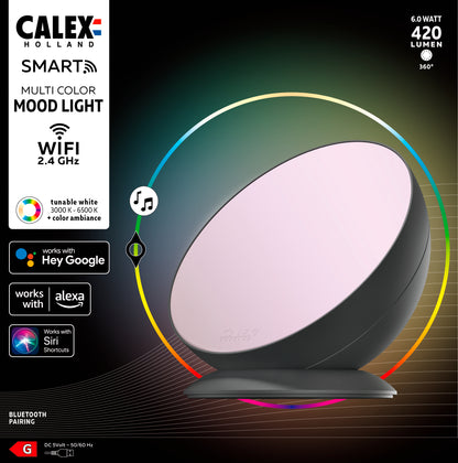 Calex LED tafellamp Smart Moodlight ⌀17,5cm zwart