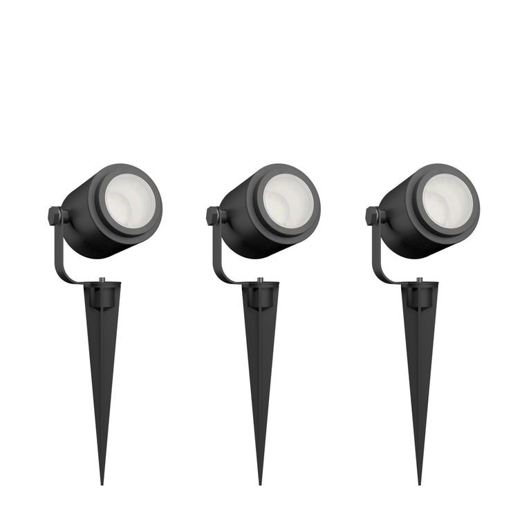 Calex LED buitenlamp Smart outdoor spotlights zwart 3st