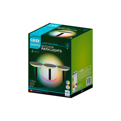 Calex LED buitenlamp Smart outdoor pathlights zwart 3st