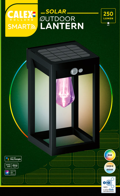 Calex solar buitenlamp Smart outdoor LED lantaarn zwart