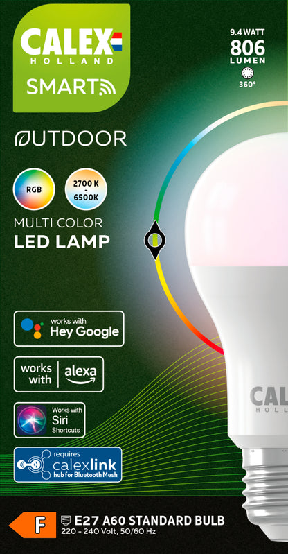 Calex Smart LED filament dimbaar E27 helder RGBww 10W 806LM