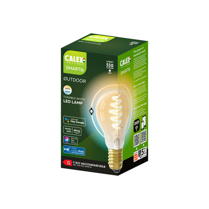 Calex Smart LED filament dimbaar E27 goud dual white 7W 550LM