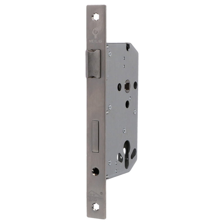 Veilig insteekslot geborsteld RVS doornmaat 60mm