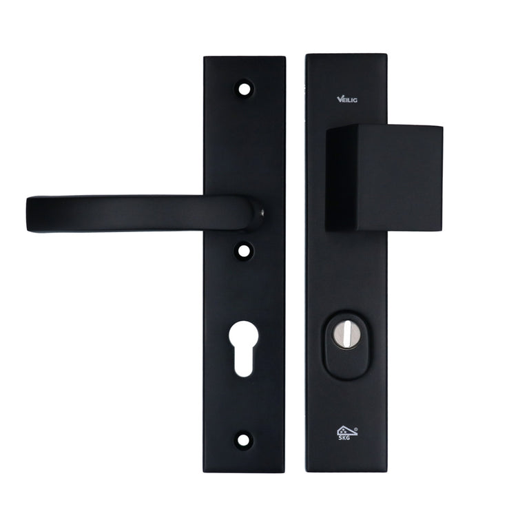 Veilig 2300AK veiligheidsbeslag zwart rechthoek aluminium SKG***