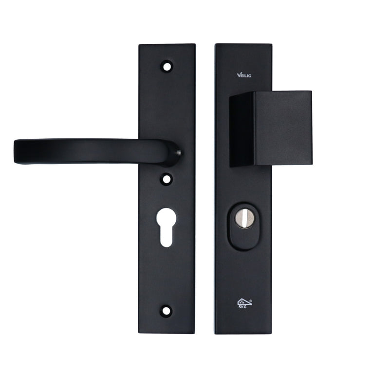 Veilig 2300 AK veiligheidsbeslag profielcilindergat zwart alu SKG***