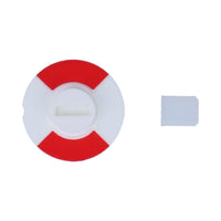 Handig rood/wit plaatje kunststof Ø22mm